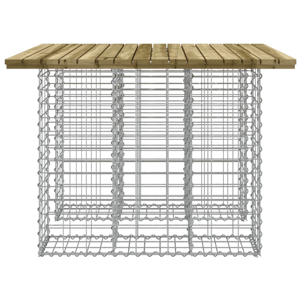 Gartenbank aus Gabionen 100x102x72 cm Kiefernholz Imprägniert