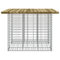 Thumbnail for Gartenbank aus Gabionen 100x102x72 cm Kiefernholz Imprägniert