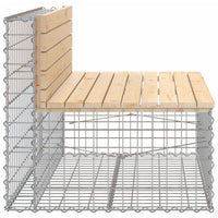 Thumbnail for Gartenbank aus Gabionen 103x70x65 cm Massivholz Kiefer