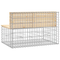 Thumbnail for Gartenbank aus Gabionen 103x70x65 cm Massivholz Kiefer
