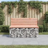 Thumbnail for Gartenbank aus Gabionen 103x70x65 cm Massivholz Douglasie