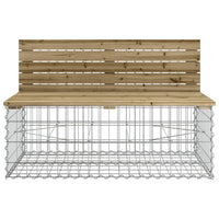 Thumbnail for Gartenbank aus Gabionen 103x70x65 cm Kiefernholz Imprägniert