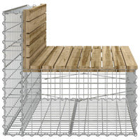 Thumbnail for Gartenbank aus Gabionen 103x70x65 cm Kiefernholz Imprägniert