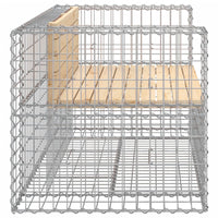 Thumbnail for Gartenbank aus Gabionen 143x71x65,5 cm Massivholz Kiefer