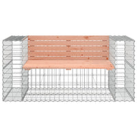 Thumbnail for Gartenbank aus Gabionen 143x71x65,5 cm Massivholz Douglasie