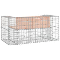 Thumbnail for Gartenbank aus Gabionen 143x71x65,5 cm Massivholz Douglasie