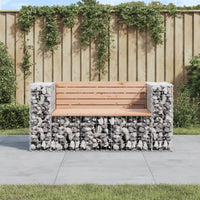Thumbnail for Gartenbank aus Gabionen 143x71x65,5 cm Massivholz Douglasie