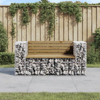 Thumbnail for Gartenbank aus Gabionen 143x71x65,5 cm Kiefernholz Imprägniert