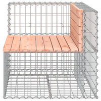 Thumbnail for Gartenbank aus Gabionen 92x71x65,5 cm Massivholz Douglasie