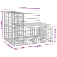 Thumbnail for Gartenbank aus Gabionen 92x71x65,5 cm Massivholz Douglasie