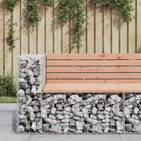 Thumbnail for Gartenbank aus Gabionen 92x71x65,5 cm Massivholz Douglasie