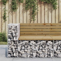 Thumbnail for Gartenbank aus Gabionen 92x71x65,5 cm Kiefernholz Imprägniert