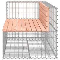 Thumbnail for Gartenbank aus Gabionen 122x71x65,5 cm Massivholz Douglasie