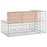 Thumbnail for Gartenbank aus Gabionen 122x71x65,5 cm Massivholz Douglasie