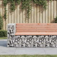 Thumbnail for Gartenbank aus Gabionen 122x71x65,5 cm Massivholz Douglasie