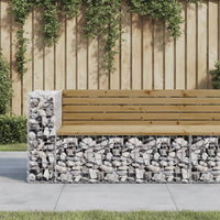 Thumbnail for Gartenbank aus Gabionen 122x71x65,5 cm Kiefernholz Imprägniert