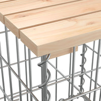 Thumbnail for Gartenbank aus Gabionen 183x41x60,5 cm Massivholz Kiefer