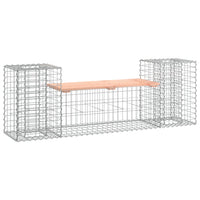 Thumbnail for Gartenbank aus Gabionen 183x41x60,5 cm Massivholz Douglasie