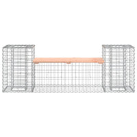 Thumbnail for Gartenbank aus Gabionen 183x41x60,5 cm Massivholz Douglasie