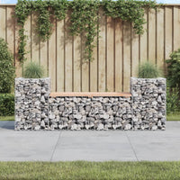 Thumbnail for Gartenbank aus Gabionen 183x41x60,5 cm Massivholz Douglasie