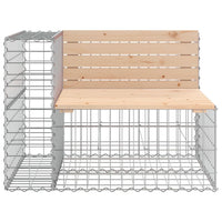 Thumbnail for Gartenbank aus Gabionen 184x71x65,5 cm Massivholz Kiefer
