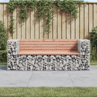 Thumbnail for Gartenbank aus Gabionen 184x71x65,5 cm Massivholz Douglasie