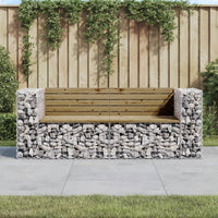 Thumbnail for Gartenbank aus Gabionen 184x71x65,5 cm Kiefernholz Imprägniert