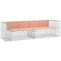 Thumbnail for Gartenbank aus Gabionen 244x71x65,5 cm Massivholz Douglasie