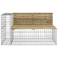 Thumbnail for Gartenbank aus Gabionen 244x71x65,5 cm Kiefernholz Imprägniert