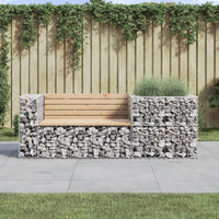 Thumbnail for Gartenbank mit Gabione Massivholz Kiefer