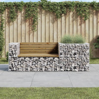 Thumbnail for Gartenbank mit Gabione Kiefernholz Imprägniert