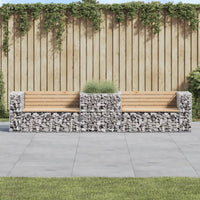 Thumbnail for Gartenbank mit Gabione Massivholz Kiefer