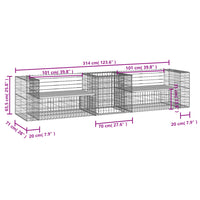Thumbnail for Gartenbank mit Gabione Massivholz Douglasie