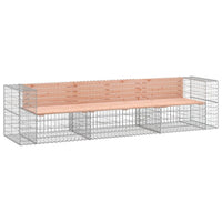 Thumbnail for Gartenbank aus Gabionen 287x71x65,5 cm Massivholz Douglasie