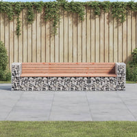 Thumbnail for Gartenbank aus Gabionen 287x71x65,5 cm Massivholz Douglasie