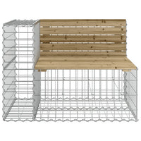 Thumbnail for Gartenbank aus Gabionen 287x71x65,5 cm Kiefernholz Imprägniert