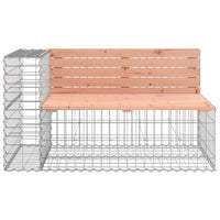 Thumbnail for Gartenbank aus Gabionen 347x71x65,5 cm Massivholz Douglasie