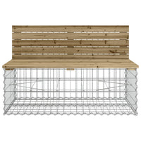 Thumbnail for Gartenbank aus Gabionen 347x71x65,5 cm Kiefernholz Imprägniert