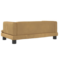 Thumbnail for Kindersofa Braun 80x45x30 cm Samt