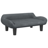 Thumbnail for Kindersofa Dunkelgrau 70x40x24 cm Samt