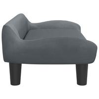 Thumbnail for Kindersofa Dunkelgrau 70x40x24 cm Samt