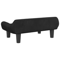 Thumbnail for Kindersofa Schwarz 70x40x24 cm Samt