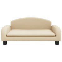 Thumbnail for Kindersofa Creme 70x45x30 cm Stoff