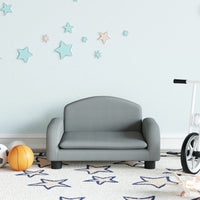 Thumbnail for Kindersofa Hellgrau 50x40x30 cm Stoff