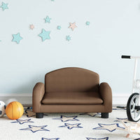 Thumbnail for Kindersofa Braun 50x40x30 cm Stoff