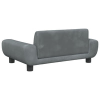 Thumbnail for Kindersofa Dunkelgrau 70x45x33 cm Samt