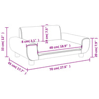 Thumbnail for Kindersofa Braun 70x45x33 cm Samt
