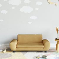 Thumbnail for Kindersofa Braun 70x45x33 cm Samt