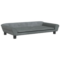 Thumbnail for Kindersofa Dunkelgrau 100x50x26 cm Samt