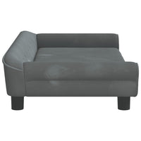 Thumbnail for Kindersofa Dunkelgrau 100x50x26 cm Samt